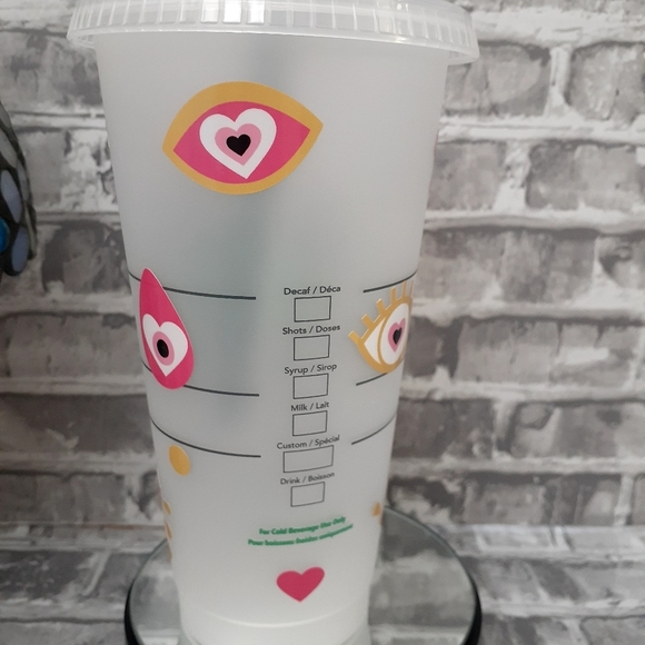 SB Pink third eye cold cup with SB green straw. - Picture 4 of 5